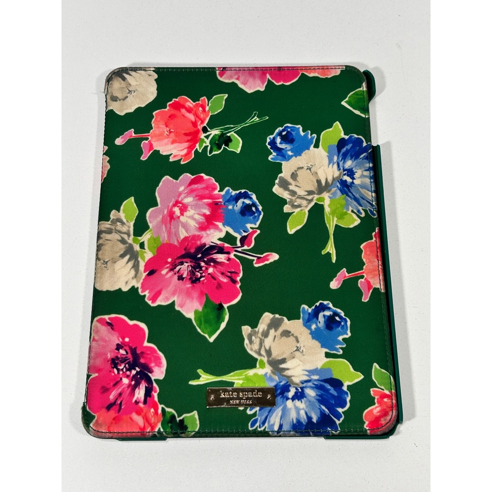 Kate Spade New York iPad Folio Case Green Floral Print with Stand